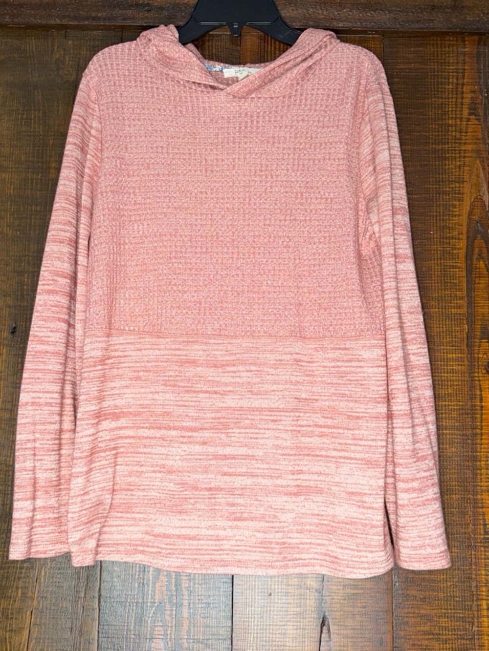 Women's Pink Hooded Knit Sweater